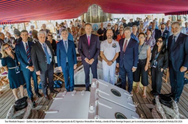 "Vinitaly 2026: Presentazione a Quebec City sulla Nave Vespucci"