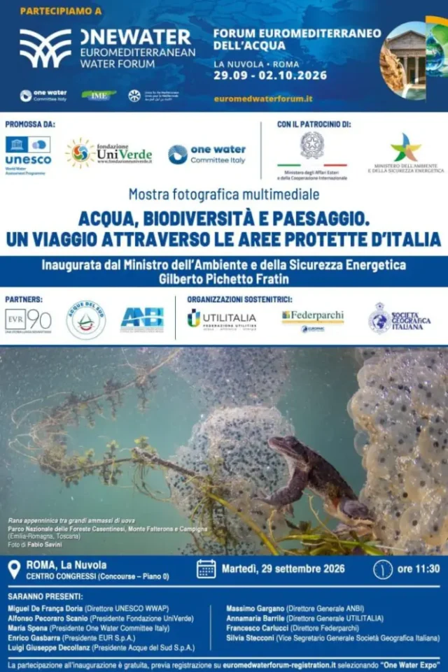 "29 Settembre: Pichetto Fratin inaugura mostra su acqua e biodiversità a Roma"