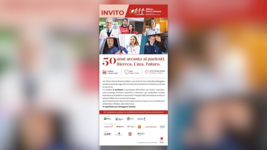 “50 anni di AIL Milano Monza Brianza: celebrazione il 2 ottobre”