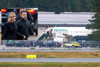 "Aereo di Zelensky quasi colpito da drone durante volo Oslo"