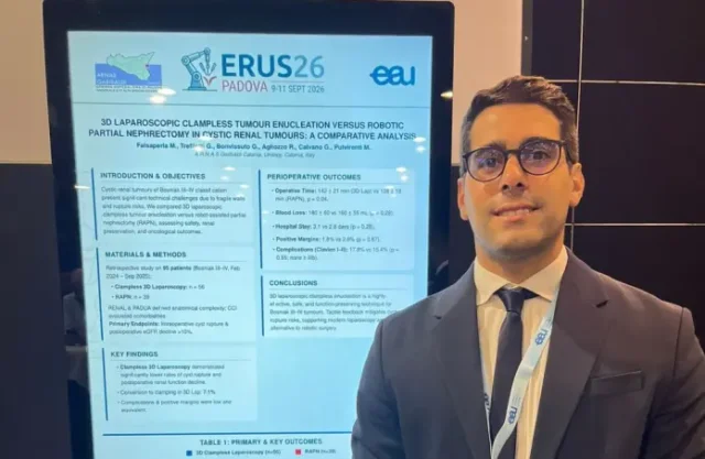 "L'Urologia dell'ARNAS Garibaldi brilla al meeting ERUS26"