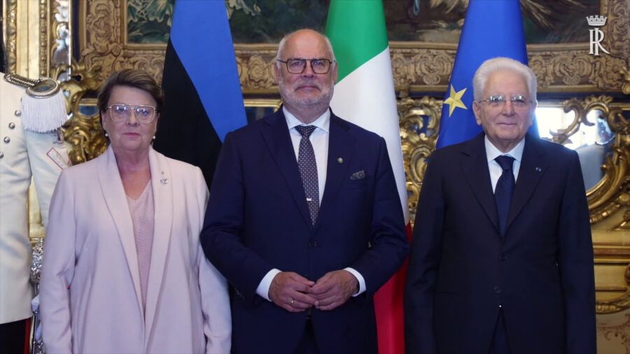 Mattarella riceve al Quirinale il presidente dell'Estonia