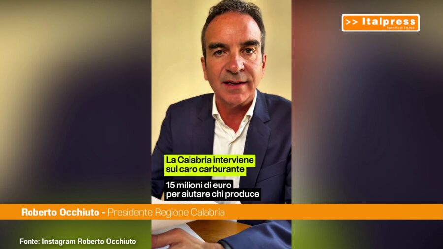 Calabria, Occhiuto "Dalla Regione 15 milioni contro il caro carburanti"